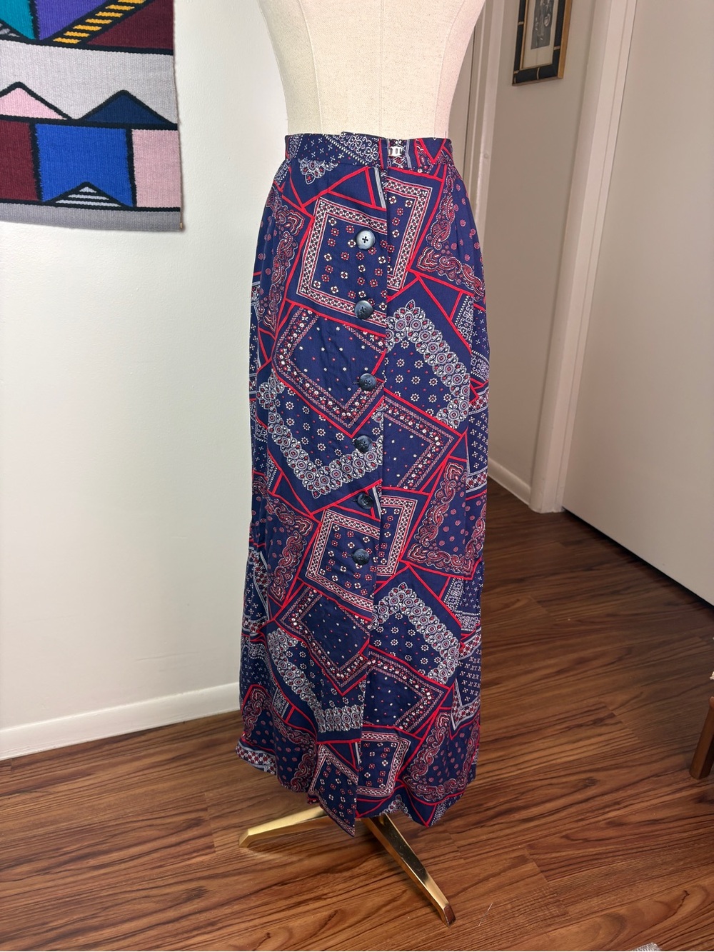 VTG 70s Patchwork Maxi Skirt with Boho Vibes